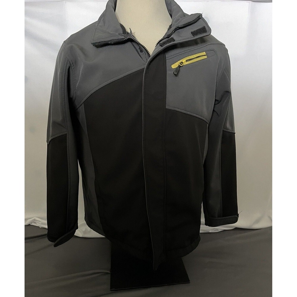 CB SPORTS Boys 18/20 XL Black‎ Gray 2 in 1 Jacket Coat Detachable Liner Full Zip